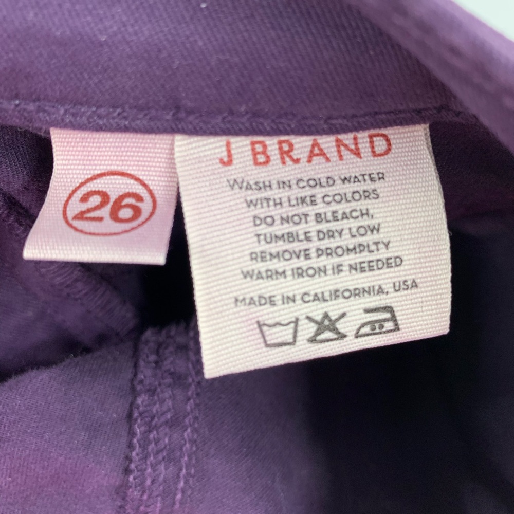 J.Brand Skinny Leg Jeans Aubergine Purple Stretch - Picture 6 of 7